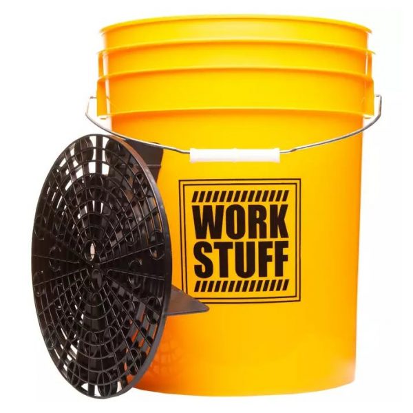 Work Stuff Bucket yellow + separator