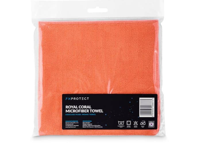 FX-PROTECT-Royal-Coral-Microfiber-Towel-320gsm-40x40cm---bezszwowa-mikrofibra-do-docierania-past,-powłok-i-QD---