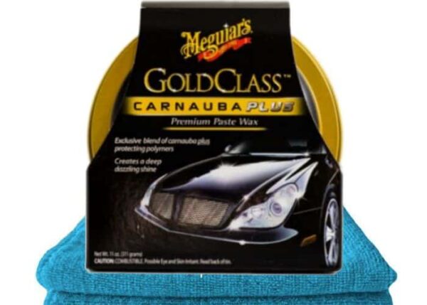 Meguiar`s-GOLD-CLASS-Carnauba-PLUS-Premium-Wax-311g---wosk-twardy-z-Carnauba-+-mikrofibra-gratis