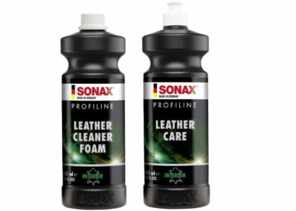 SONAX-Profiline-Leather-Cleaner-Foam-1L-+-SONAX-Profiline-Leather-Care-1L---zestaw-do-czyszczenia-i-zabezpieczania-skórzanej-tapicerki