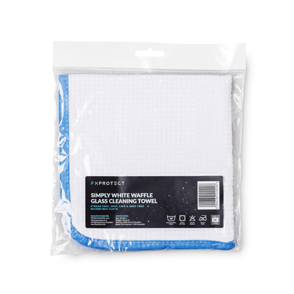 FX PROTECT  Simply White Waffle Glass Cleaning Towel__