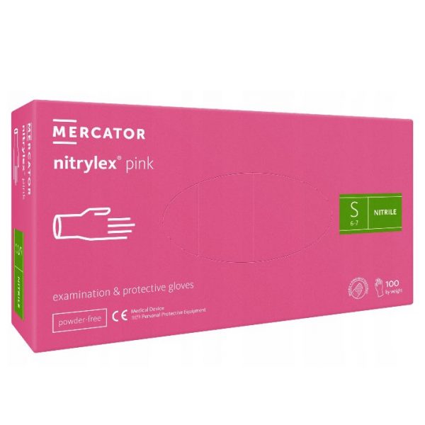 Mercator nitrylex rękawiczka r.S różowa