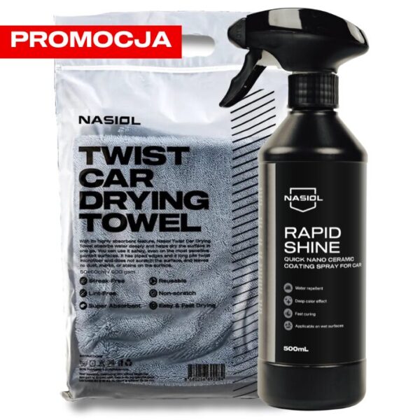 NASIOL RapidShine + Twist Car Drying Towel promo