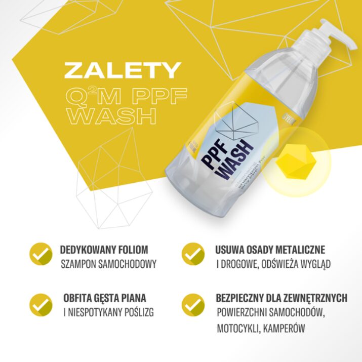 Gyeon Q²M PPF Wash 500ml - bezpieczny szampon i piana aktywna do mycia folii PPF - obrazek 2