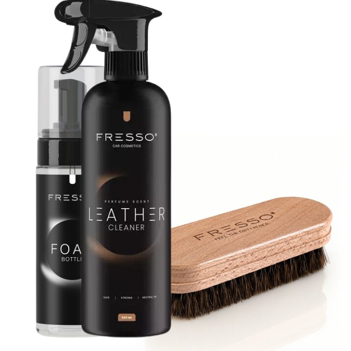 Fresso leather Cleaner + szczotka + pianowniczka