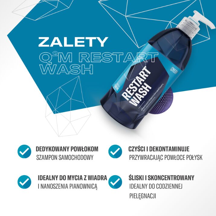 Gyeon Q2M Restart Wash 1L – szampon do odtykania powłok i lekkiej dekontaminacji - obrazek 3