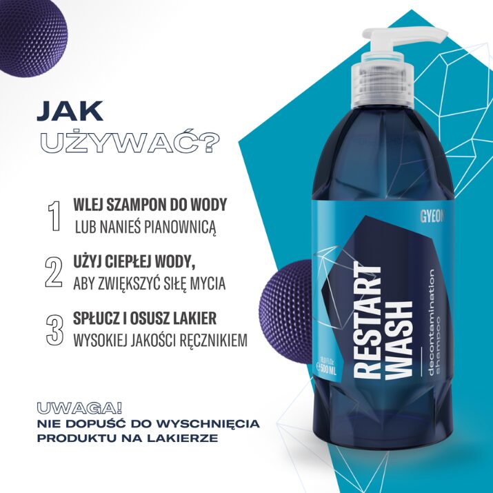 Gyeon Q2M Restart Wash 1L – szampon do odtykania powłok i lekkiej dekontaminacji - obrazek 4